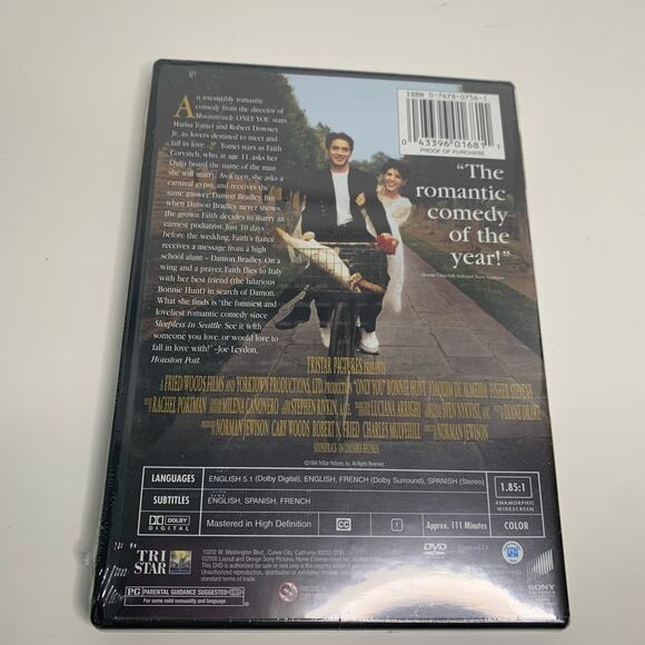 Only You DVD Starring Marisa Tomei & Robert Downey Jr - Picture 2 of 3